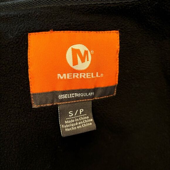 Merrell Select Regulate Navy Fleece Lined Belted Snap Coat size S/P - Picture 4 of 8